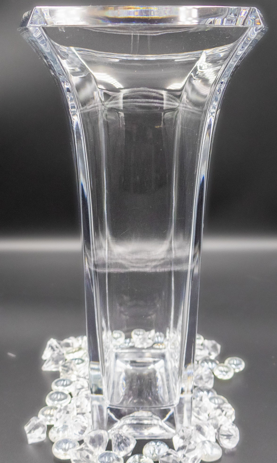 Fanned Crystal Vase - Contemporary