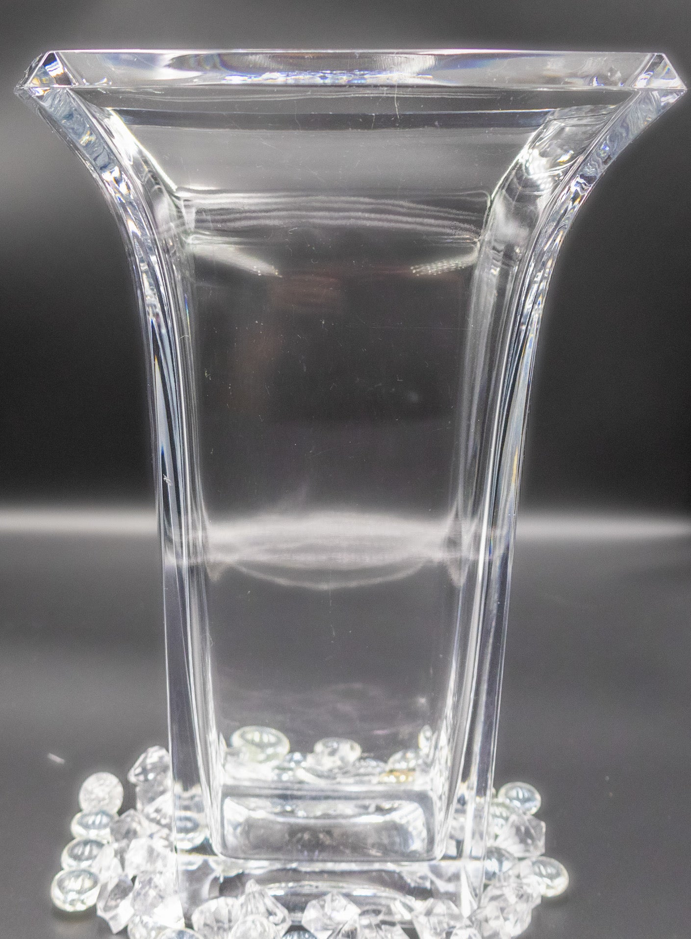 Fanned Crystal Vase -  Contemporary