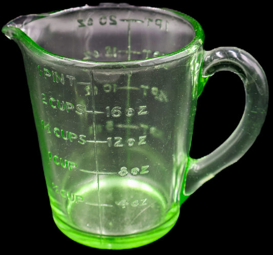 1 Pint Depression Glass Measuring Jug