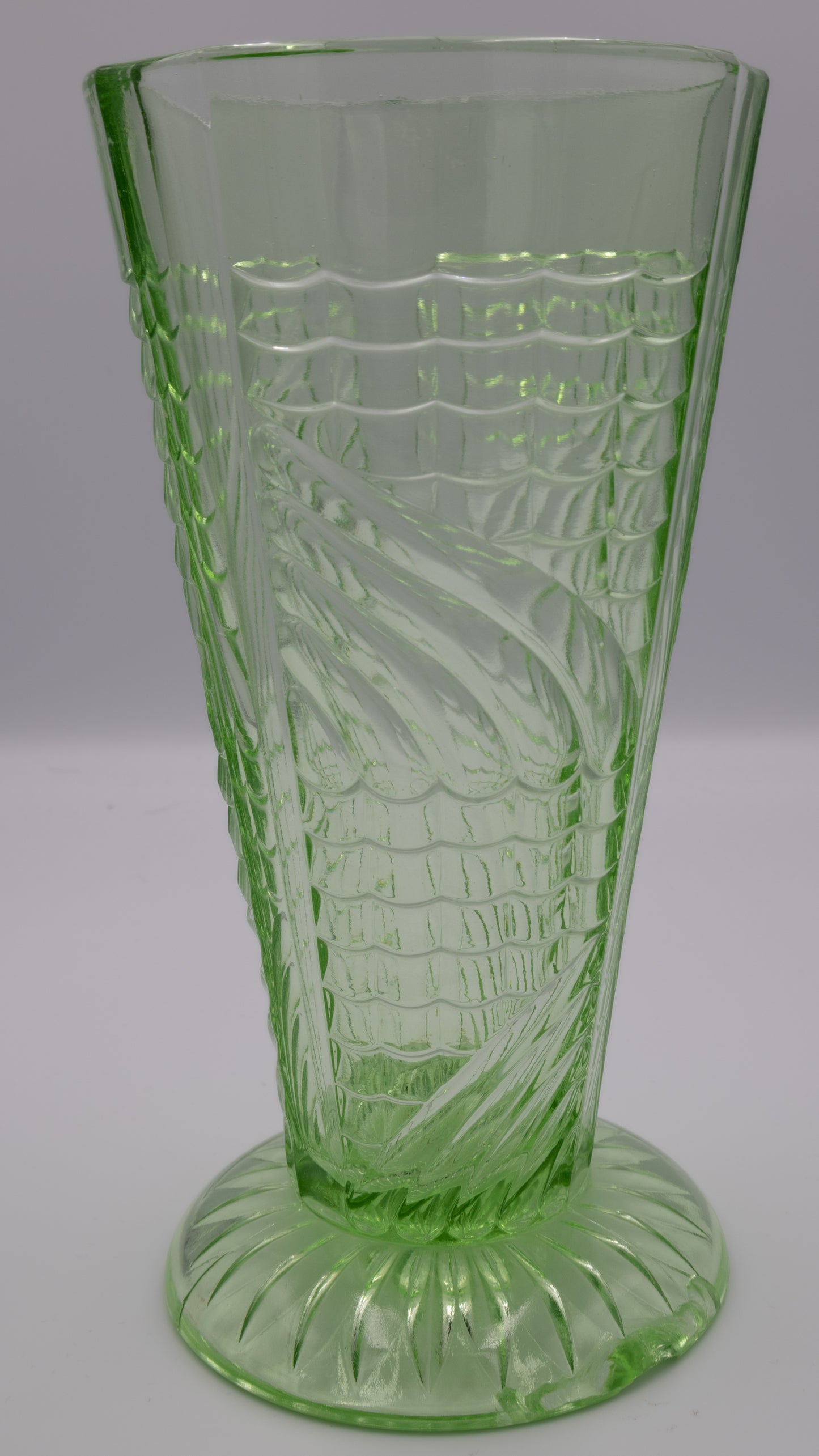 Art Deco Uranium Glass Vase