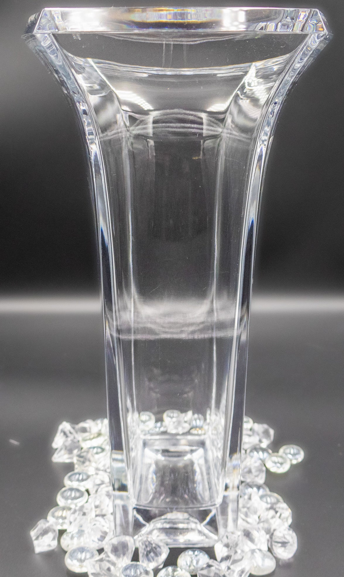 Fanned Crystal Vase -  Contemporary