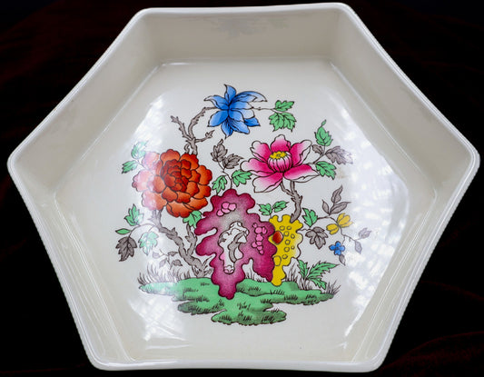 Spode Chinese Rose Hexagonal Bowl