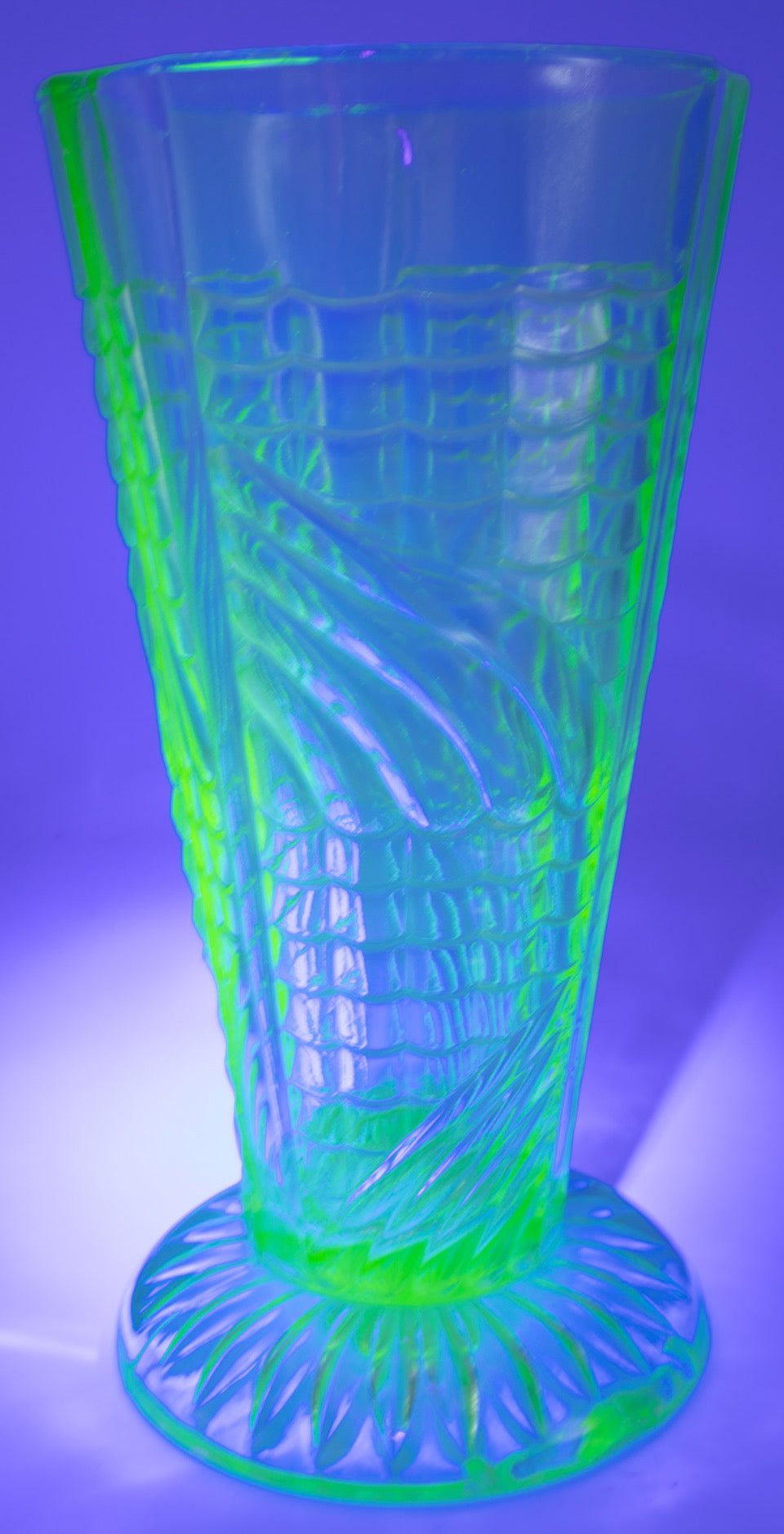 Art Deco Uranium Glass Vase