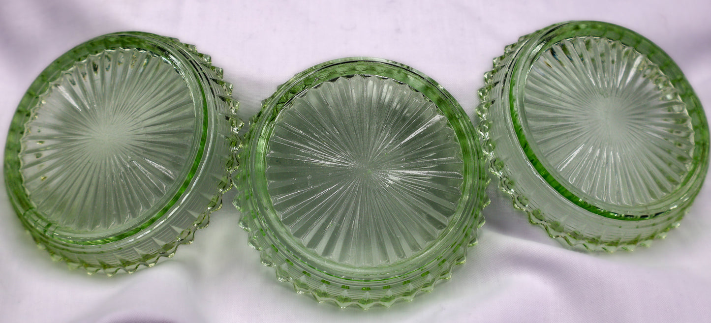 Depression Glass Jam Dishes