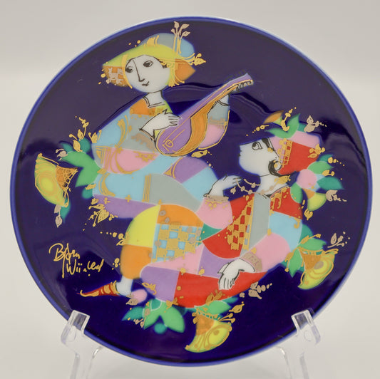 Rosenthal -  1001 nights Plate -  Bjorn Wiinblad - Lute Player