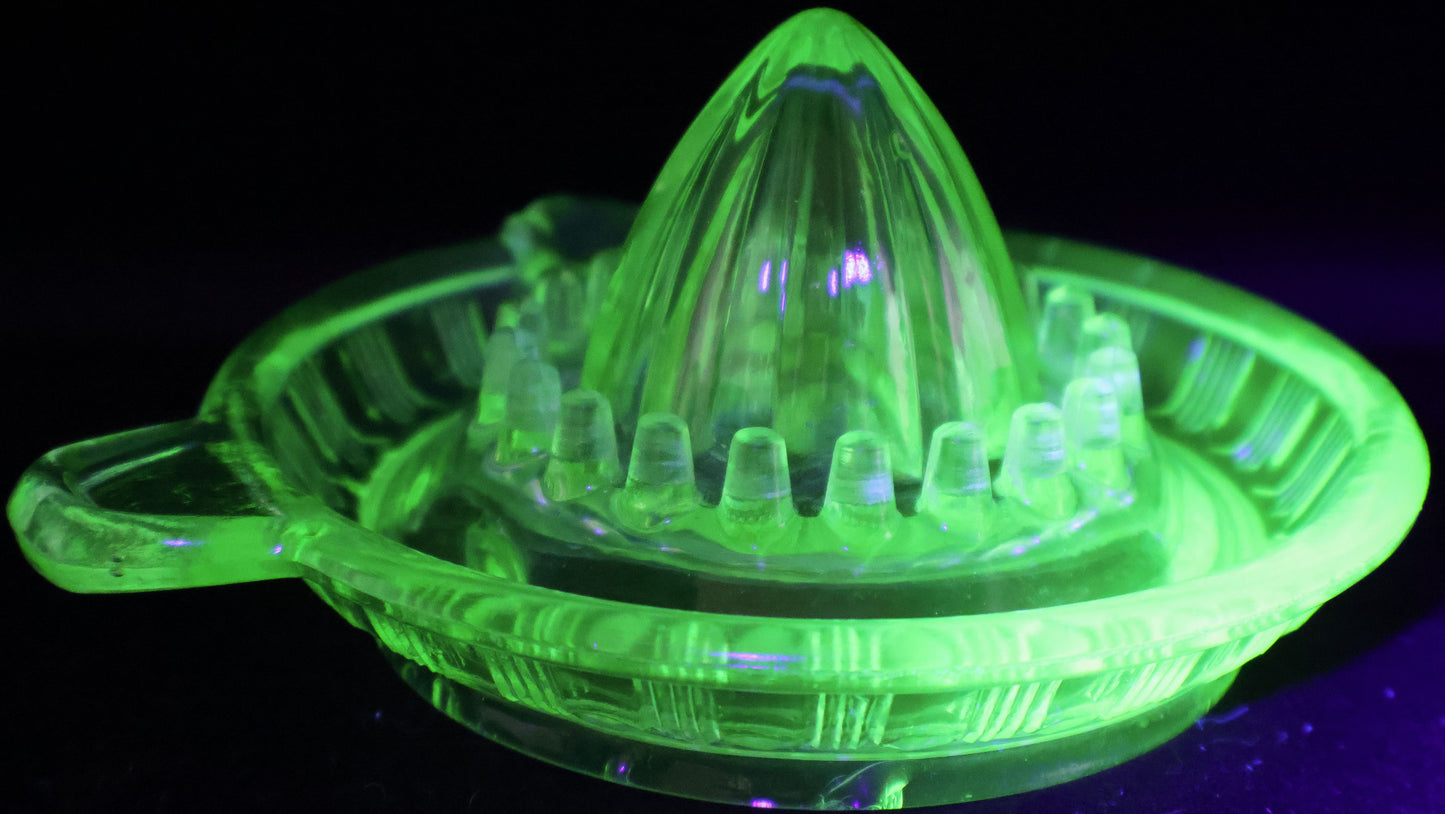 Uranium Glass Lemon Squeezer - SOLD