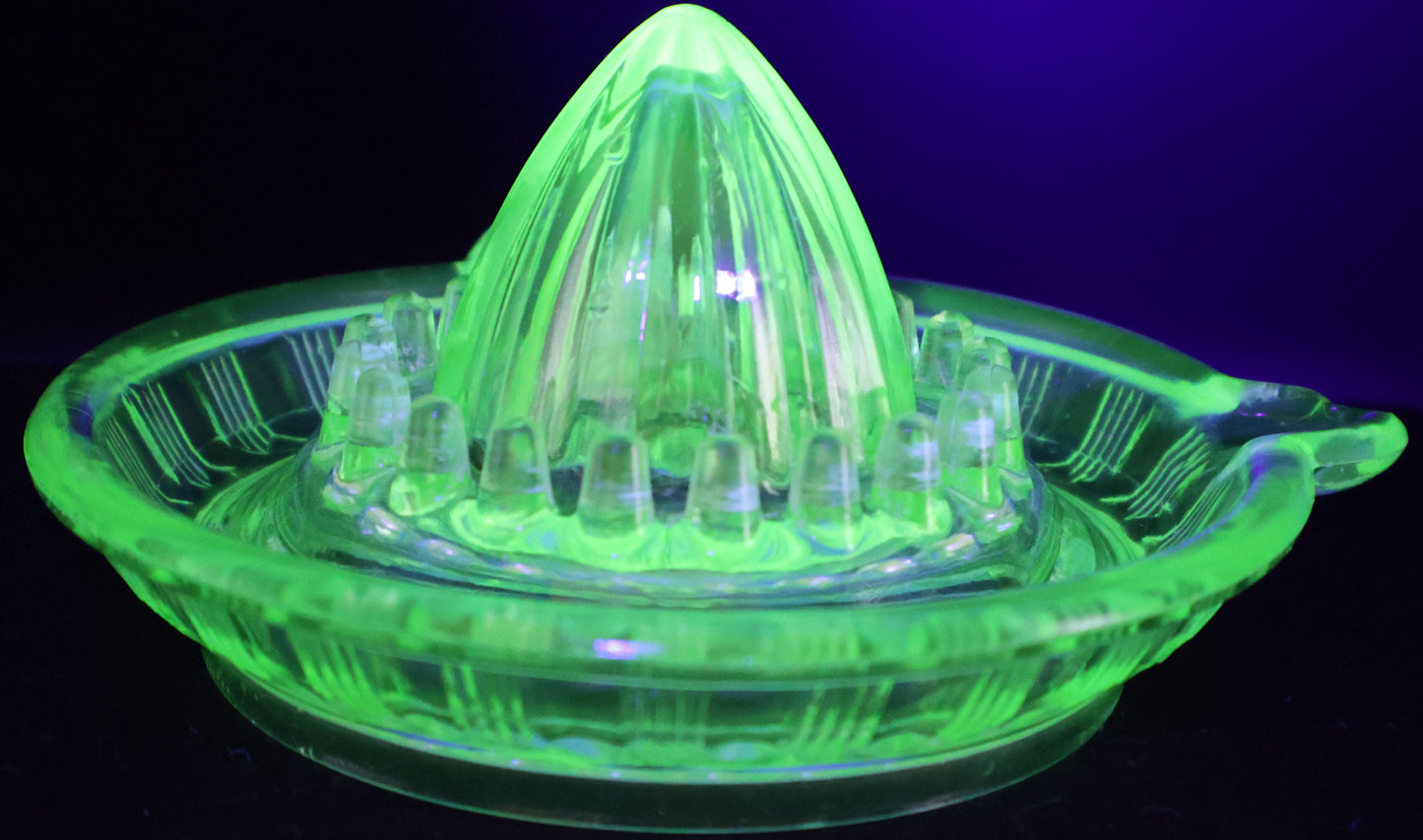 Uranium Glass Lemon Squeezer - SOLD